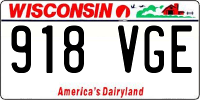 WI license plate 918VGE