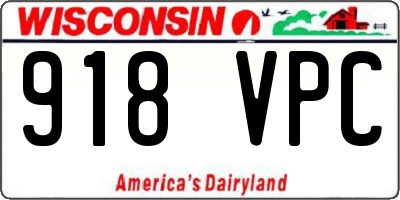WI license plate 918VPC