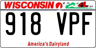 WI license plate 918VPF