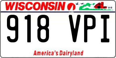 WI license plate 918VPI