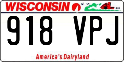WI license plate 918VPJ