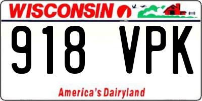 WI license plate 918VPK