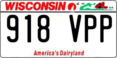 WI license plate 918VPP