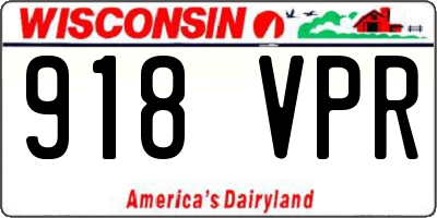 WI license plate 918VPR