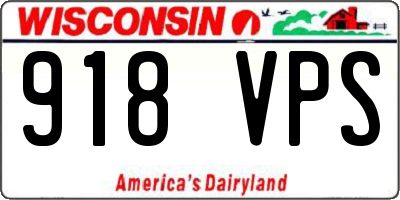 WI license plate 918VPS