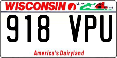 WI license plate 918VPU