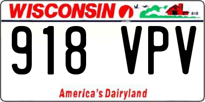 WI license plate 918VPV