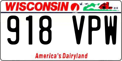 WI license plate 918VPW