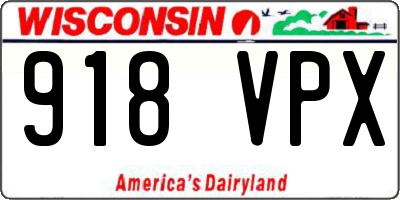 WI license plate 918VPX