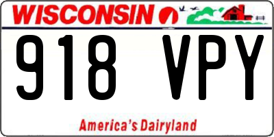 WI license plate 918VPY