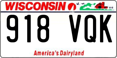 WI license plate 918VQK