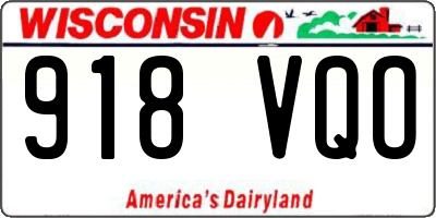 WI license plate 918VQO
