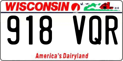 WI license plate 918VQR