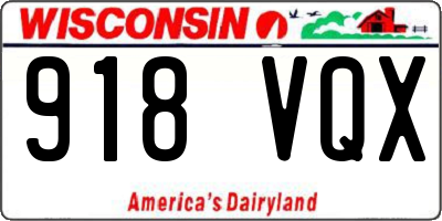 WI license plate 918VQX