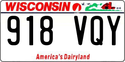 WI license plate 918VQY