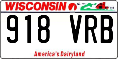 WI license plate 918VRB