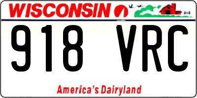 WI license plate 918VRC