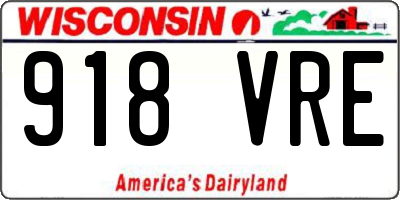 WI license plate 918VRE