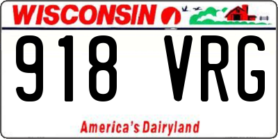 WI license plate 918VRG