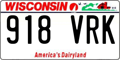 WI license plate 918VRK