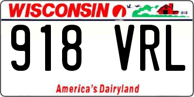 WI license plate 918VRL