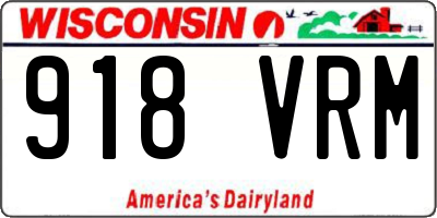 WI license plate 918VRM