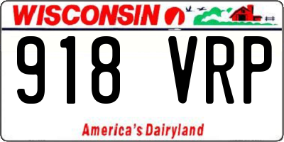 WI license plate 918VRP