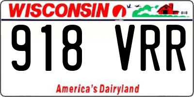 WI license plate 918VRR