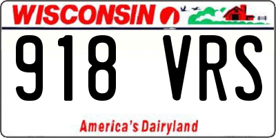 WI license plate 918VRS