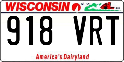 WI license plate 918VRT
