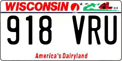 WI license plate 918VRU
