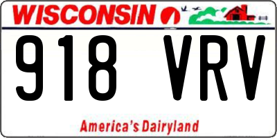 WI license plate 918VRV