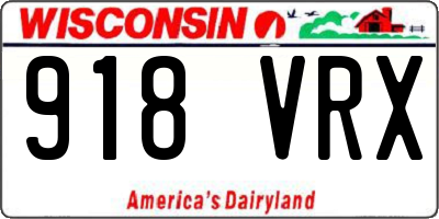 WI license plate 918VRX