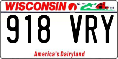 WI license plate 918VRY