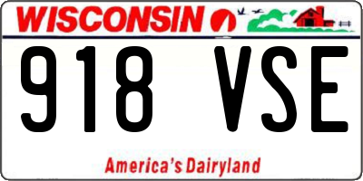 WI license plate 918VSE