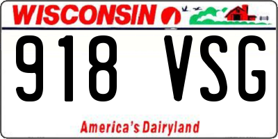 WI license plate 918VSG