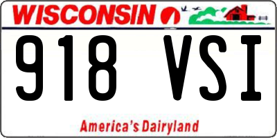 WI license plate 918VSI