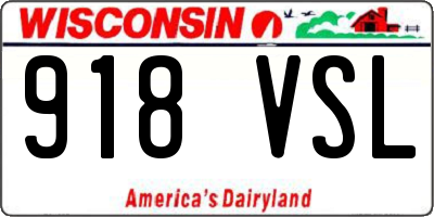 WI license plate 918VSL