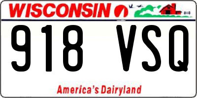 WI license plate 918VSQ