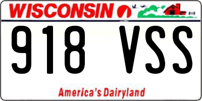 WI license plate 918VSS