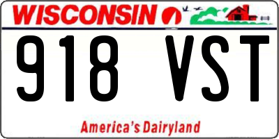 WI license plate 918VST
