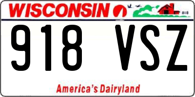 WI license plate 918VSZ