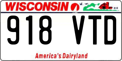 WI license plate 918VTD