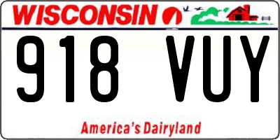 WI license plate 918VUY