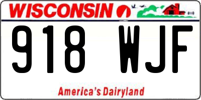 WI license plate 918WJF