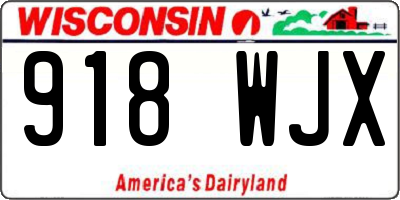 WI license plate 918WJX