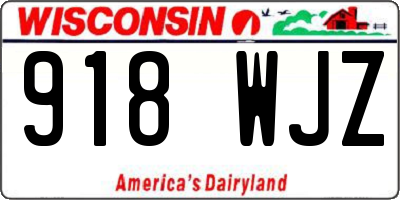 WI license plate 918WJZ