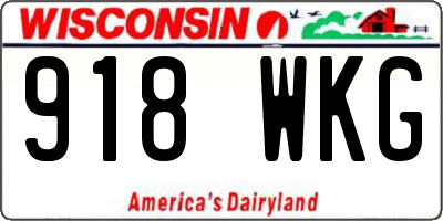 WI license plate 918WKG