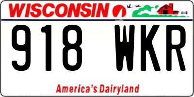 WI license plate 918WKR