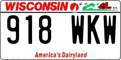WI license plate 918WKW